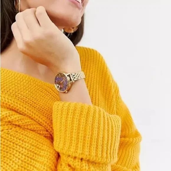 NWT Olivia Burton Quartz Blue Floral Dial Ladies Watch OB16SP13, NO BOX - Picture 2 of 5